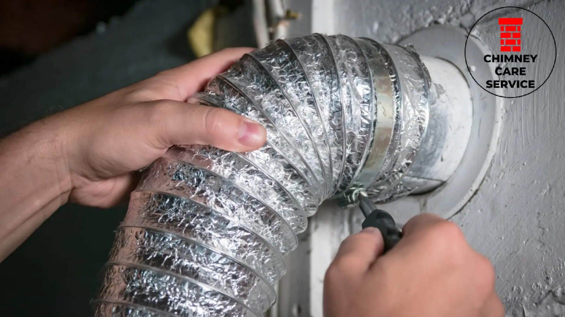 Technician fixing dryer vent cleaning in Alameda County